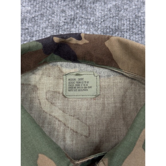 Vintage US Army Woodland Camo BDU Combat Jacket Medium Short 90s - Picture 2 of 13